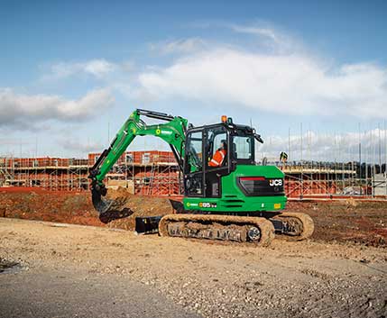 Excavator Placed On Housing Construction Site