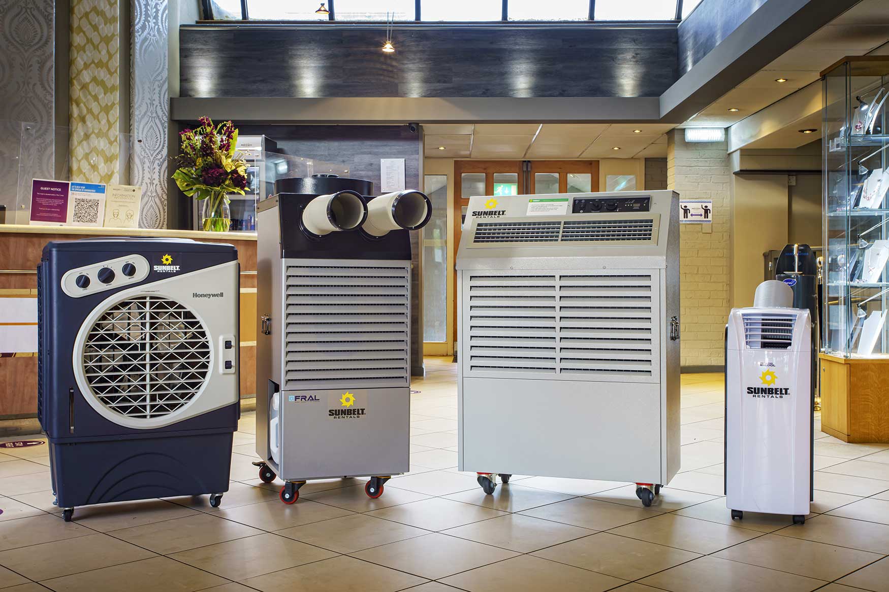 Sunbelt Rentals Air Conditioners Lined Up